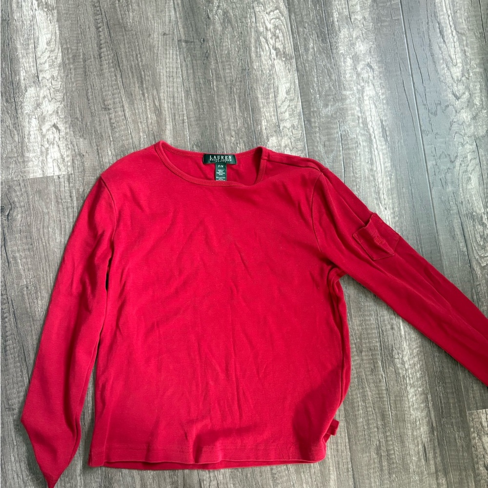 Vintage Ralph Lauren Red Long Sleeve Top